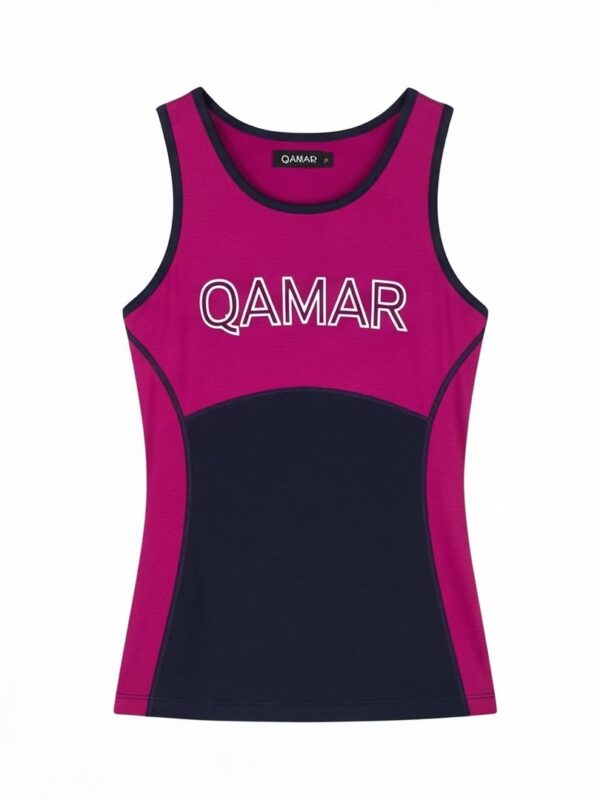 Dames Zwart & Goud Melange Hoge Hals Performance Tank Top Fabrikant voor Merken UK & USA (3)